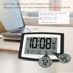 Atomic Clock with Temp & Humidity Monitor – 12.5 Inch