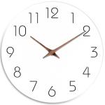 Wooden 12-Inch Silent Battery-Operated Wall Clock