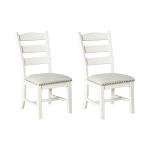 Valebeck Vintage Farmhouse Cushioned Dining Chairs, 2 Pack