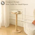 Fultyle Round Side Table for Small Spaces