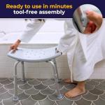 Adjustable Shower Stool with Suction Feet