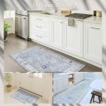 Vintage-Inspired Grey Oushak Washable Area Rug 7'5 x 9'9