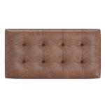 Cosmopolitan Wide Rectangle Storage Ottoman - Distressed Saddle Brown