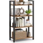 VASAGLE Industrial 4-Tier Bookshelf in Rustic Brown