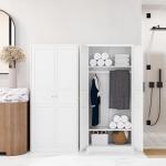 Letaya 72" Metal Wardrobe Closet with Shelves