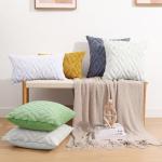 Plush Faux Fur Throw Pillow Covers 18x18 - Set of 2