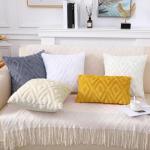 Plush Faux Fur Throw Pillow Covers 18x18 - Set of 2