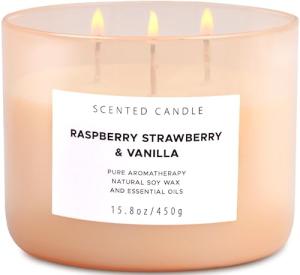 Raspberry Strawberry Vanilla 3-Wick Candle - 15.8 oz