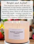 Raspberry Strawberry Vanilla 3-Wick Candle - 15.8 oz