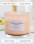 Raspberry Strawberry Vanilla 3-Wick Candle - 15.8 oz