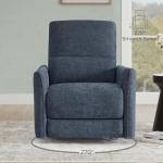 Ink Blue Power Recliner Glider Chair with Lumbar Support