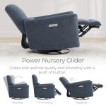 Ink Blue Power Recliner Glider Chair with Lumbar Support