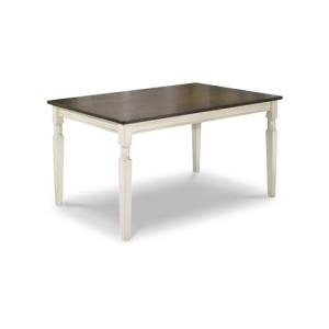 Whitesburg Cottage Dining Table for 6, Brown/White