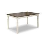 Whitesburg Cottage Dining Table for 6, Brown/White
