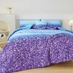 Purple Tie Dye Twin Bedding Set for Girls