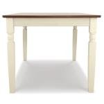 Whitesburg Cottage Dining Table for 6, Brown/White