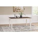 Whitesburg Cottage Dining Table for 6, Brown/White