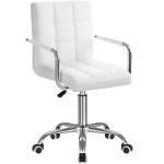 Stylish Adjustable White Mid-Back Office Chair