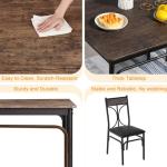 VECELO Compact Kitchen Table Set with 4 Chairs