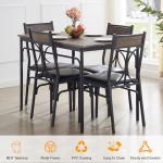 VECELO Compact Kitchen Table Set with 4 Chairs