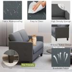 Cozy Grey Loveseat Sofa for Small Spaces