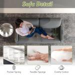 Cozy Grey Loveseat Sofa for Small Spaces