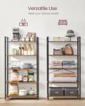 VASAGLE 5-Tier Industrial Bookshelf in Rustic Brown