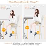 Antique White 24" Swivel Bar Stools - Set of 2