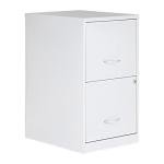 Lorell White 2-Drawer File Cabinet 14.2"x18"x24.5