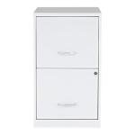 Lorell White 2-Drawer File Cabinet 14.2"x18"x24.5