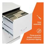 Lorell White 2-Drawer File Cabinet 14.2"x18"x24.5