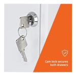 Lorell White 2-Drawer File Cabinet 14.2"x18"x24.5