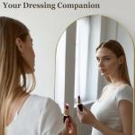 Gold Arched Full Length Leaning Mirror 64"x21