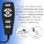 Replacement Hand Control Remote for Lift Chairs