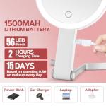 Lighted 30X Magnifying Makeup Mirror with Handle