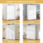 White 3-Door Bedroom Wardrobe with Drawers