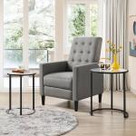 Yaheetech Black Round Nesting End Table Set