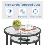 Yaheetech Black Round Nesting End Table Set
