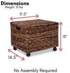 BIRDROCK HOME Rolling File Cabinet with Wheels