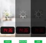 LED Digital Wall Clock with Adjustable Brightness