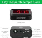 LED Digital Wall Clock with Adjustable Brightness