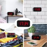 LED Digital Wall Clock with Adjustable Brightness