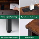 Tykacna 27" LED Night Stand with Charging Station