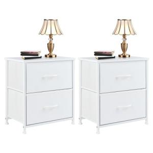 Stylish Set of 2 Nightstands with Drawers