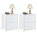Stylish Set of 2 Nightstands with Drawers