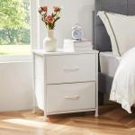 Stylish Set of 2 Nightstands with Drawers