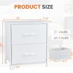 Stylish Set of 2 Nightstands with Drawers