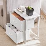 Stylish Set of 2 Nightstands with Drawers