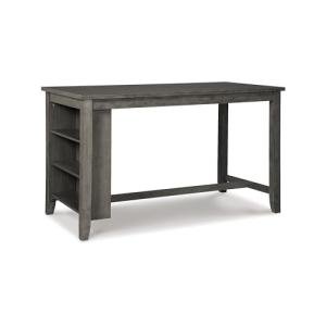 Caitbrook Rustic Counter Height Dining Table - Dark Gray