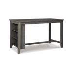 Caitbrook Rustic Counter Height Dining Table - Dark Gray